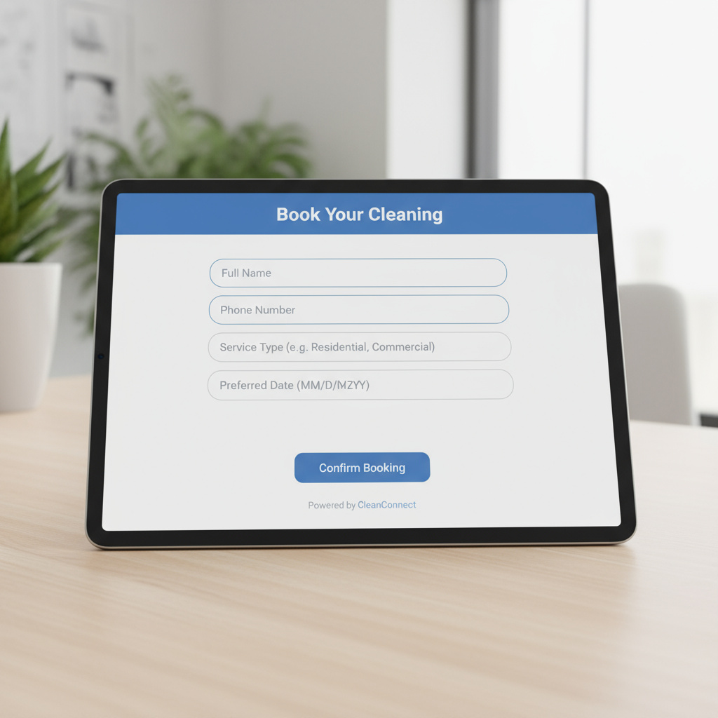 Simple booking form preview