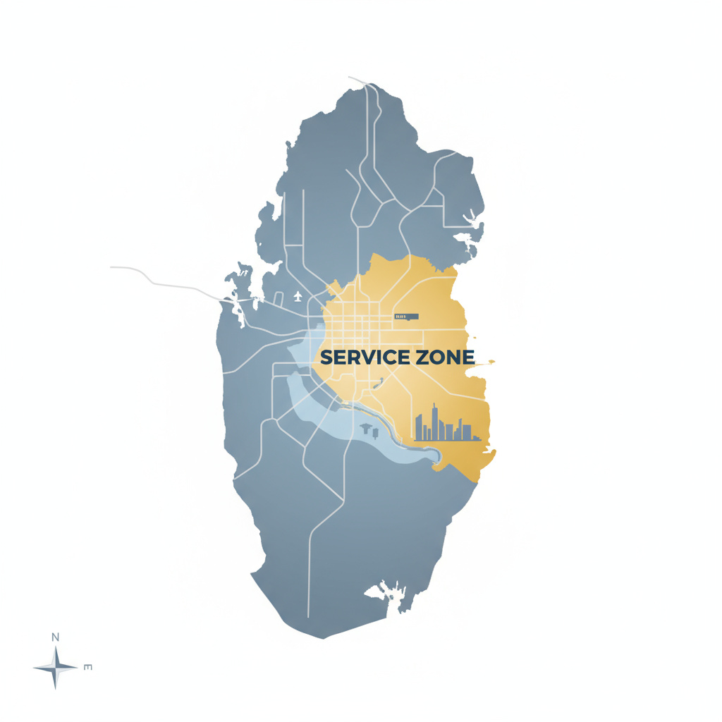 Doha Governorate service area map