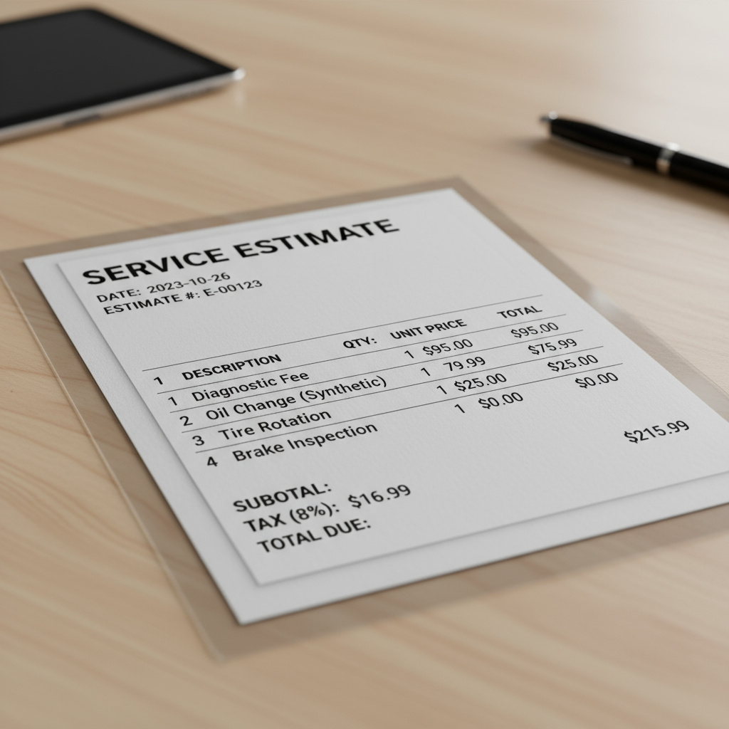 Written estimate